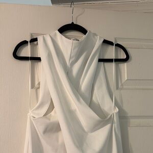 Zara Cream Sleeveless Midi Dress